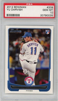 Graded 2012 Bowman Yu Darvish #209 Rookie RC Baseball Card PSA 10 Gem Mint