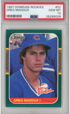 Graded 1987 Donruss Greg Maddux #52 Rookie RC Baseball Card PSA 10 Gem Mint