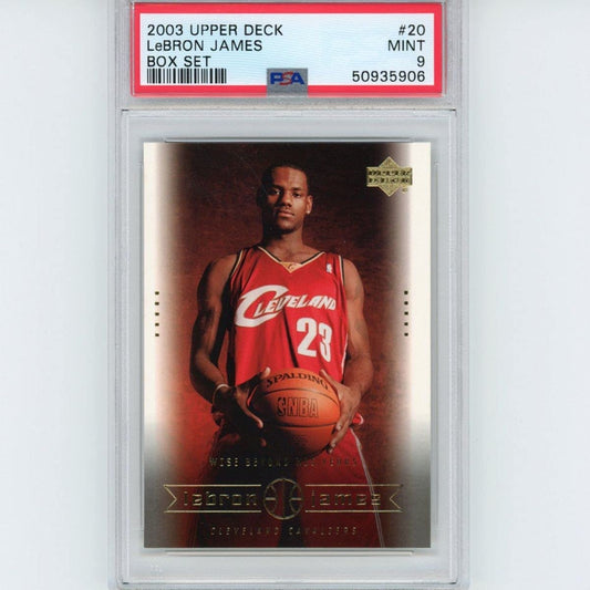 Graded 2003-04 Upper Deck LeBron James #20 Box Set Rookie RC Basketball Card PSA 9 Mint