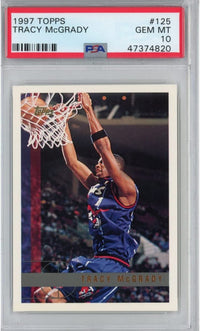 Graded 1997-98 Topps Tracy McGrady #125 Rookie RC Basketball Card PSA 10 Gem Mint