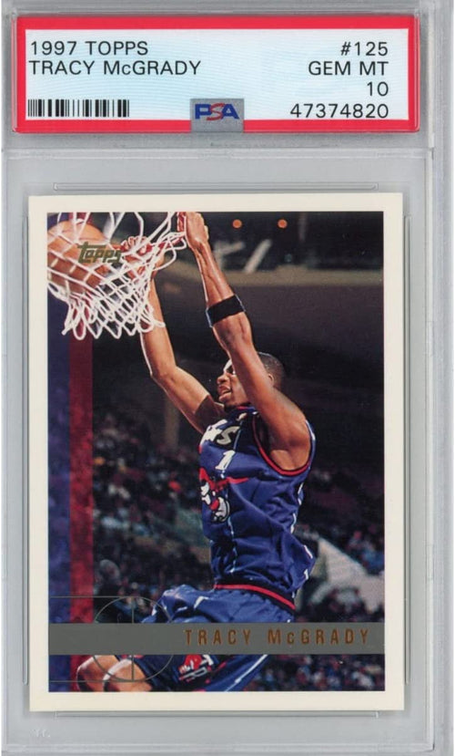 Graded 1997-98 Topps Tracy McGrady #125 Rookie RC Basketball Card PSA 10 Gem Mint