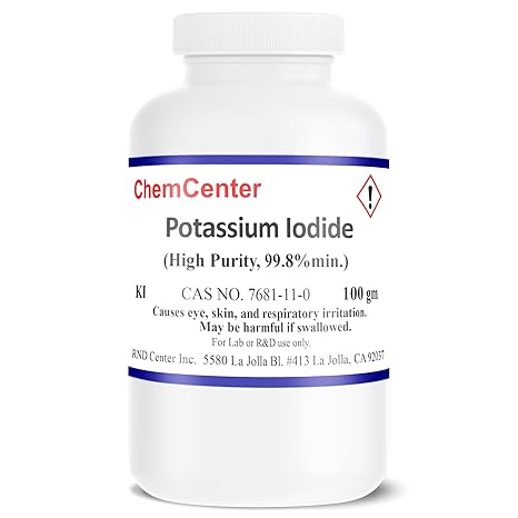 Potassium Iodide (KI) Powder, 100 Grams