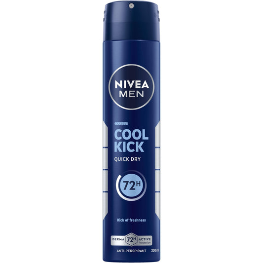 NIVEA MEN Deodorant Spray for Men Cool Kick Fresh Scent 72h 200ml