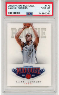 Graded 2012-13 Panini Marquee Kawhi Leonard #476 Rookie RC Basketball Card PSA 10 Gem Mint