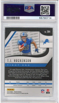 Graded 2019 Panini Prizm TJ T.J. Hockenson #364 Rookie RC Football Card PSA 10 Gem Mint