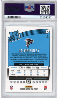 Graded 2018 Panini Donruss Optic Calvin Ridley #161 Rookie RC Football Card PSA 10 Gem Mint