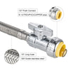 10 Pcs 18" 1/2" Push x 1/2" FIP Faucet Hose Connector,1/4-Turn, Straight