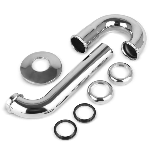 1-1/4" P-Trap, 17GA, Chrome Plated Brass