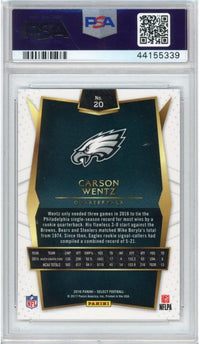 Graded 2016 Panini Select Carson Wentz #20 Rookie RC Football Card PSA 10 Gem Mint