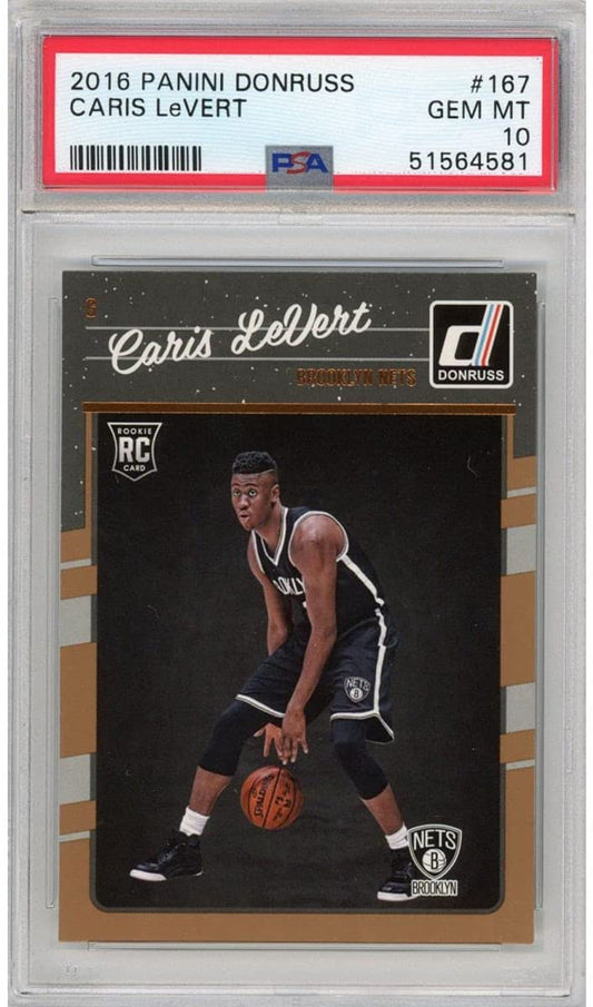 Graded 2016-17 Panini Donruss Caris LeVert #167 Rookie RC Basketball Card PSA 10 Gem Mint