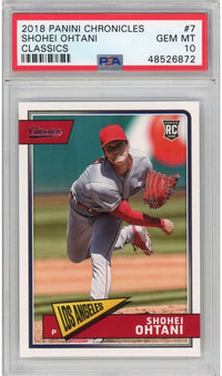Graded 2018 Panini Chronicles Classics Shohei Ohtani #7 Rookie RC Baseball Card PSA 10 Gem Mint