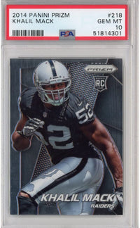 Graded 2014 Panini Prizm Khalil Mack #218 Rookie RC Football Card PSA 10 Gem Mint