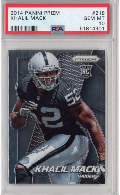 Graded 2014 Panini Prizm Khalil Mack #218 Rookie RC Football Card PSA 10 Gem Mint