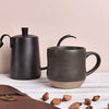 Bosmarlin Large Stoneware Speckled Coffee Mugs Set of 2, Big Tea Cup, 17 Oz, Dishwasher and Microwave Safe