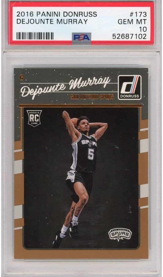 Graded 2016-17 Panini Donruss Dejounte Murray #173 Rookie RC Basketball Card PSA 10 Gem Mint