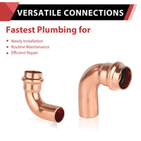 30 Pcs 3/4" Press Copper Street Elbow (Lead Free)