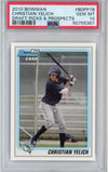Graded 2010 Bowman Draft Picks & Prospects Christian Yelich #BDPP78 Rookie RC Baseball Card PSA 10 Gem Mint