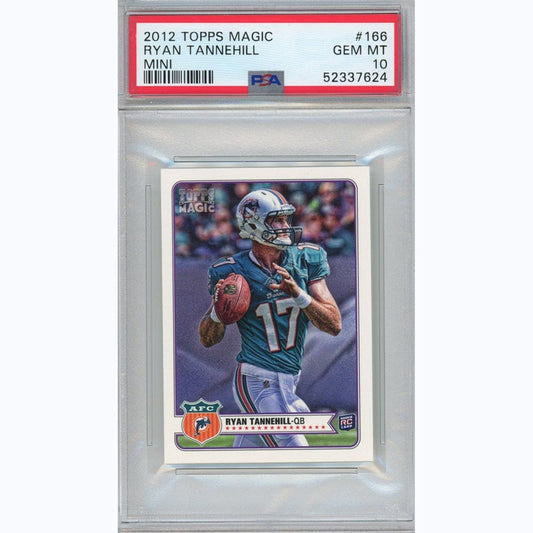 Graded 2012 Topps Magic Ryan Tannehill #166 Mini Rookie RC Football Card PSA 10 Gem Mint