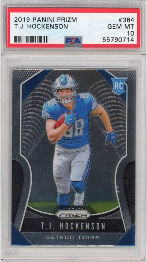 Graded 2019 Panini Prizm TJ T.J. Hockenson #364 Rookie RC Football Card PSA 10 Gem Mint