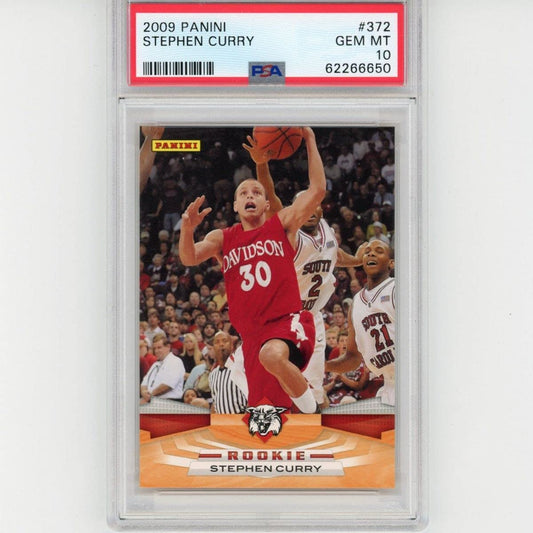 Graded 2009-10 Panini Stephen Steph Curry #372 Rookie RC Basketball Card PSA 10 Gem Mint