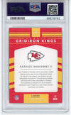 Graded 2017 Panini Donruss Patrick Mahomes II #2 Gridiron Kings Rookie RC Football Card PSA 9 Mint