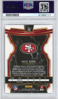 Graded 2019 Panini Select Nick Bosa #48 Rookie RC Football Card PSA 10 Gem Mint