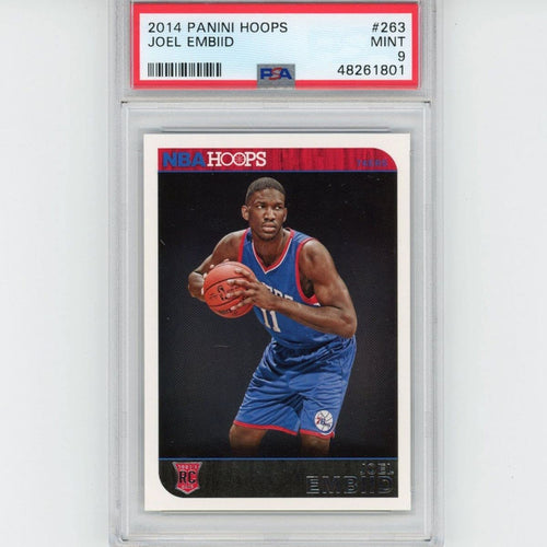 Graded 2014-15 Panini Hoops Joel Embiid #263 Rookie RC Basketball Card PSA 9 Mint