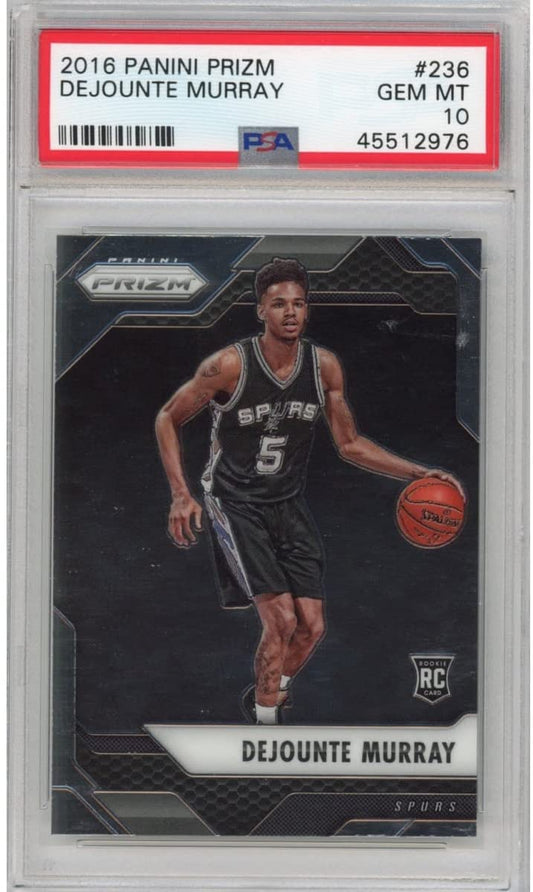 Graded 2016-17 Panini Prizm Dejounte Murray #236 Rookie RC Basketball Card PSA 10 Gem Mint