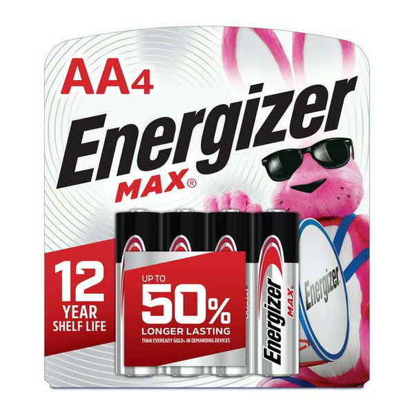 Energizer MAX AA Batteries (4 Pack), Double A Alkaline Batteries EasyOptionXY LLC