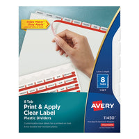 Avery® Print & Apply Index Maker® Clear Label Plastic Dividers with Easy Apply Printable Label Strip
