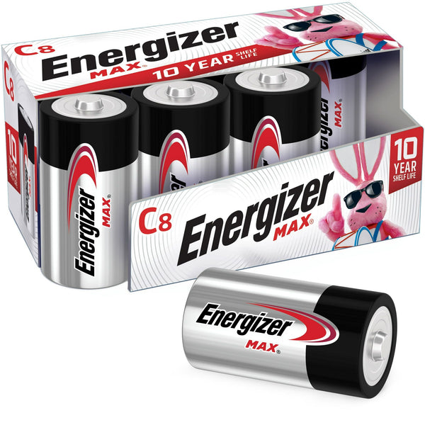 Energizer MAX C Batteries (8 Pack), C Cell Alkaline Batteries EasyOptionXY LLC