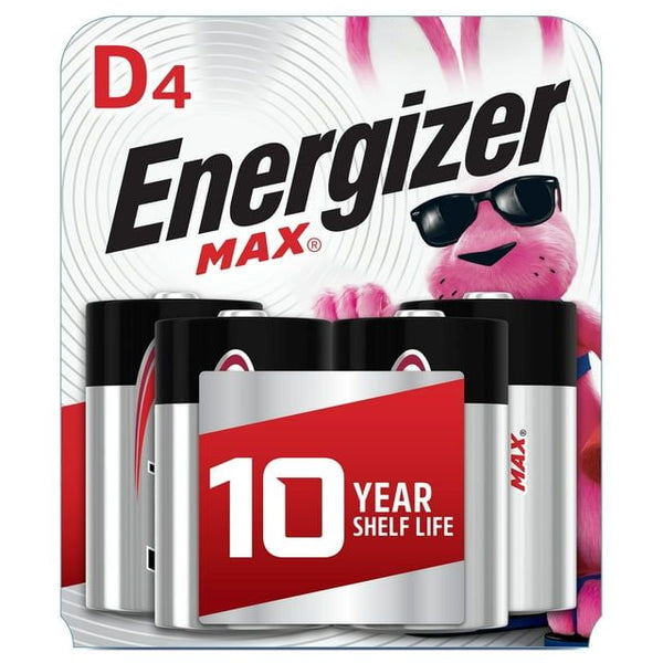 Energizer MAX D Batteries (4 Pack), D Cell Alkaline Batteries EasyOptionXY LLC