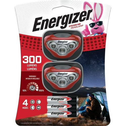 Energizer Vision HD 300 Lumen LED Headlamps, AAA Batteries Included (2 Pack) EasyOptionXY LLC