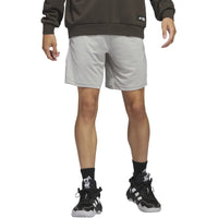 adidas Originals Mens Standard Legends 3-Stripes Basketball Shorts Metal Grey/White