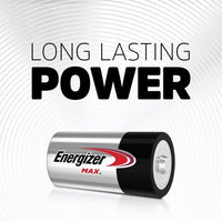 Energizer MAX C Batteries (2 Pack), C Cell Alkaline Batteries EasyOptionXY LLC