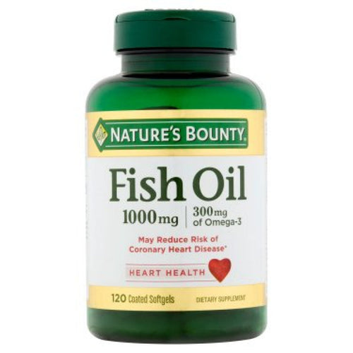 Nature's Bounty® Fish Oil 1000 mg Gelcap SFG, 120 EA