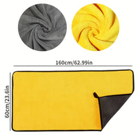 Extra Large Microfiber Car Wash Towel, Ultra Plush Absorbent Detailing Cloth for Auto Care and Drying, Dual-Sided Car Cleaning Accessory