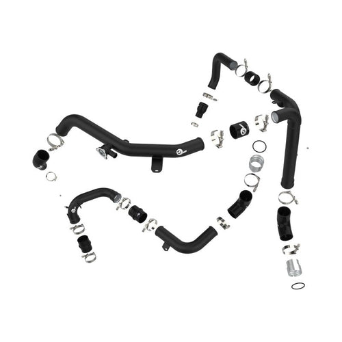 aFe 21-23 Ford Bronco V6-2.7Ltt BladeRunner Alum Hot &amp; Cold Charge Pipe Kit - Black