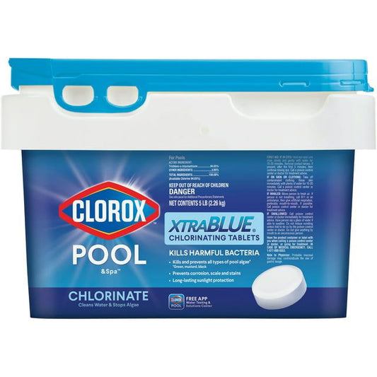 Clorox Pool&Spa XtraBlue+ 3" Chlorinating Tablets for Swimming Pools, 5lb EasyOptionXY LLC