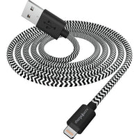 Chargeworx Braided Lightning to USB-A Charging Cable, 3ft, Durable Fabric Cord