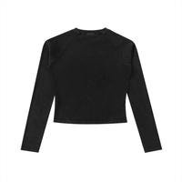Phantom Cross Washed Long Sleeve Slim T-Shirt