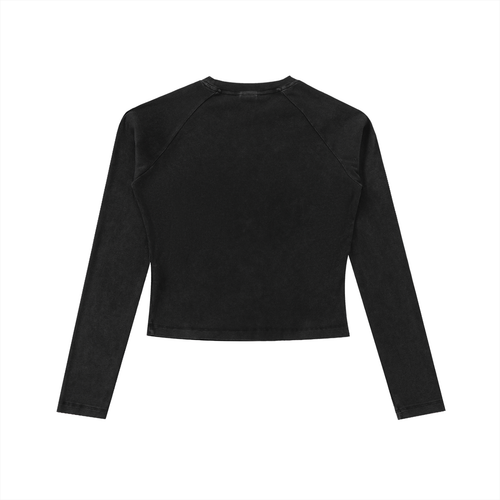 Phantom Cross Washed Long Sleeve Slim T-Shirt