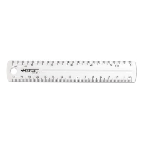 Westcott® Transparent Shatter-Resistant Plastic Ruler