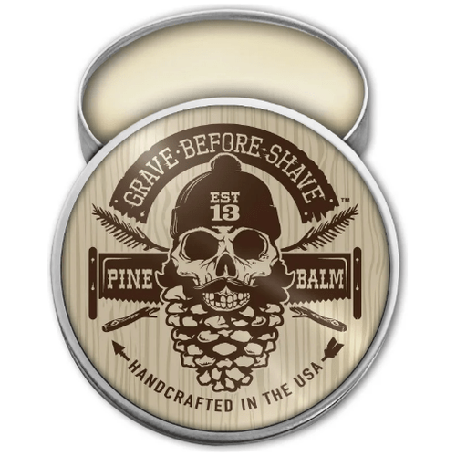 Grave Before Shave Pine Scent Beard Balm pine cedar Wood Scent  2 oz