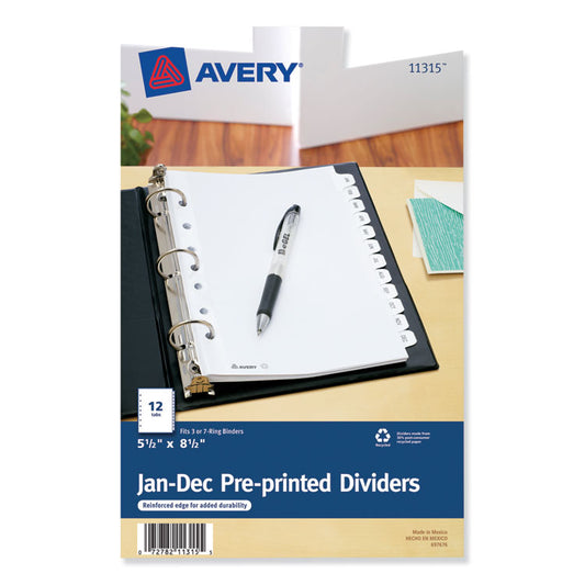 Avery® Preprinted Tab 5.5" x 8.5" Dividers