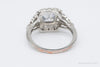 Vintage White Topaz Sterling Silver Plated Ring - Size 9