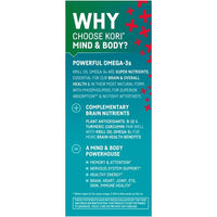 Kori Mind & Body Supplement for Memory, Attention & Overall Health, 60 ct EasyOptionXY LLC
