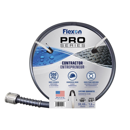 Flexon Pro Series 5/8 in. D X 100 ft. L Heavy Duty Contractor Grade Contractor Grade Hose EasyOptionXY LLC