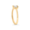 14K Yellow Gold Plated Sterling Silver 1/5 Cttw Baguette Diamond Open Band Ring