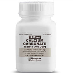 Roxane Calcium Carbonate Tablets 1250mg 100ct